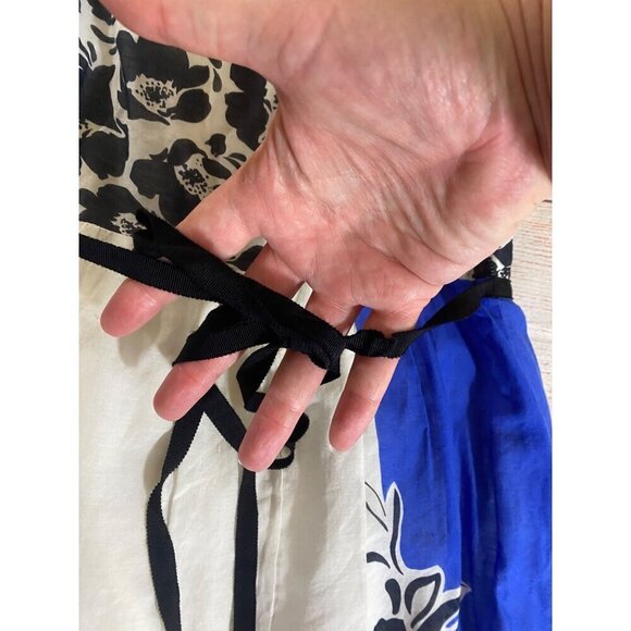 Anthropologie Maeve Women's Blue Silk Blend Multi Floral Dress - 6 - Picture 13 of 13